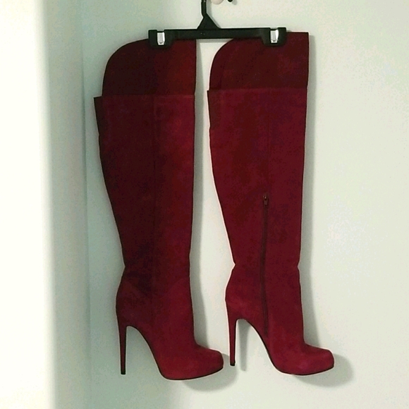 Aldo Raspberry Over-the-Knee boots sz 38.5 - Picture 2 of 9